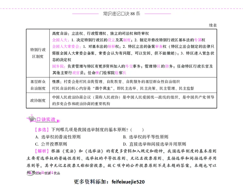 李梦娇常识速记口诀88条（8.0版）_26吉林考备考资料包_04行测资料包（笔记图推导图等）_42常识口诀88条