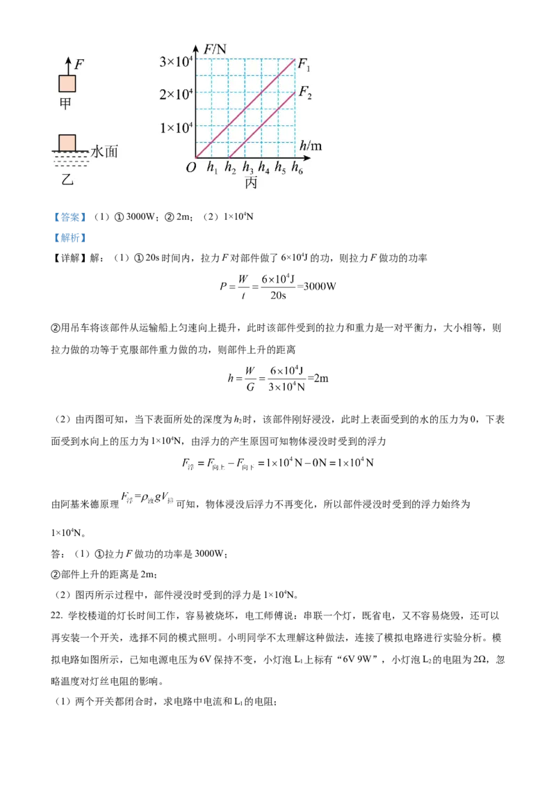 精品解析：2022年内蒙古赤峰市中考物理试题（解析版）_中考真题_4.物理中考真题2015-2024年_2022中考物理真题128份14
