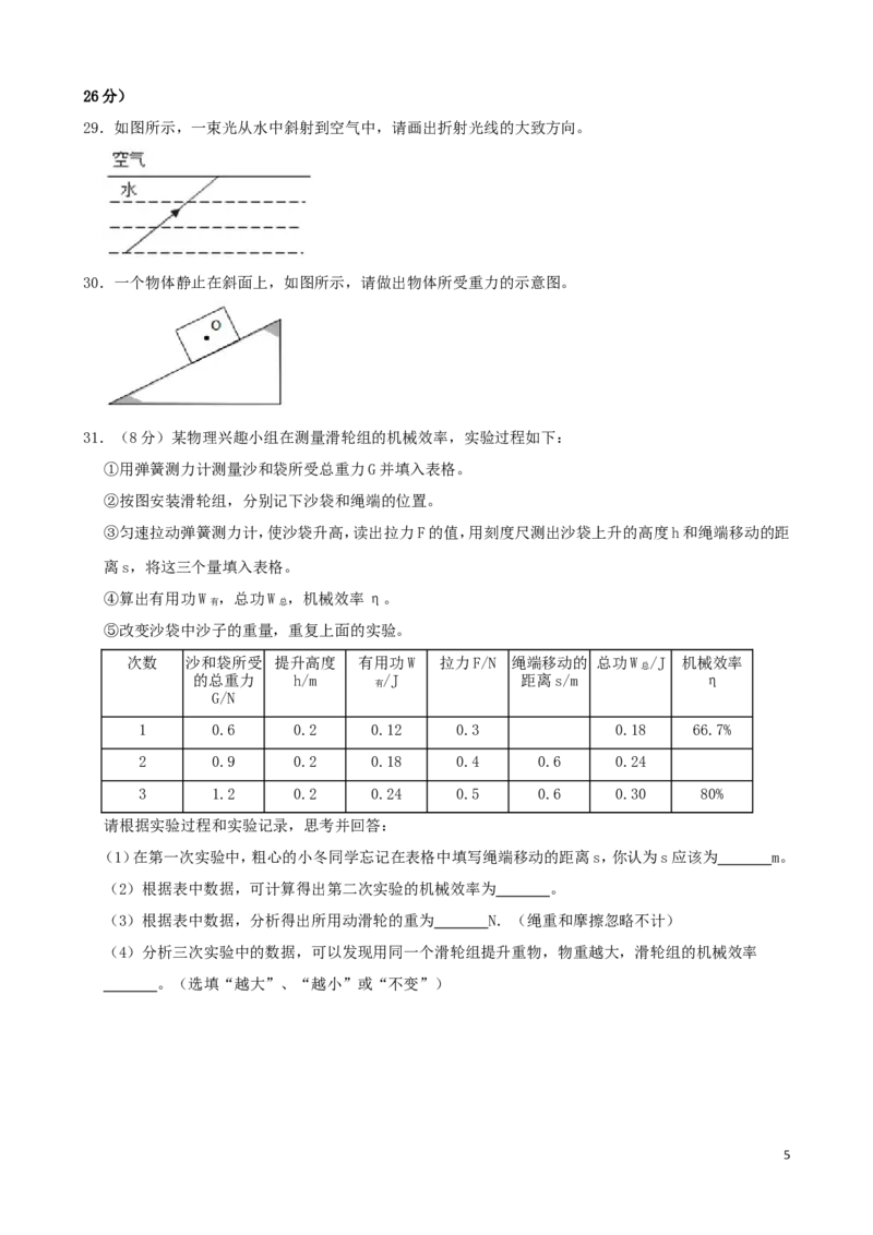 湖南省邵阳市2019年中考物理真题试题（含解析）_中考真题_4.物理中考真题2015-2024年_2019年中考物理真题175份
