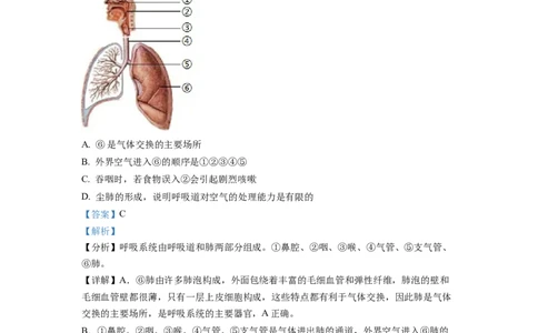 精品解析：2022年四川省南充市中考生物真题（解析版）_中考真题_8.生物中考真题2015-2024年_2022年全国中考生物114份14