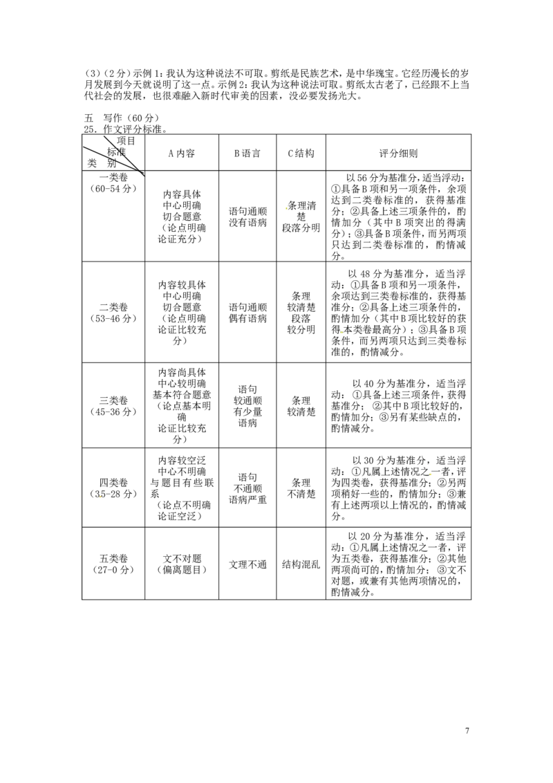 甘肃省武威市、白银市、定西市、平凉市、酒泉市、临夏州、张掖市2016年中考语文真题试题（含答案）_中考真题_1.语文中考真题2015-2024年_2016年全国中考语文140份