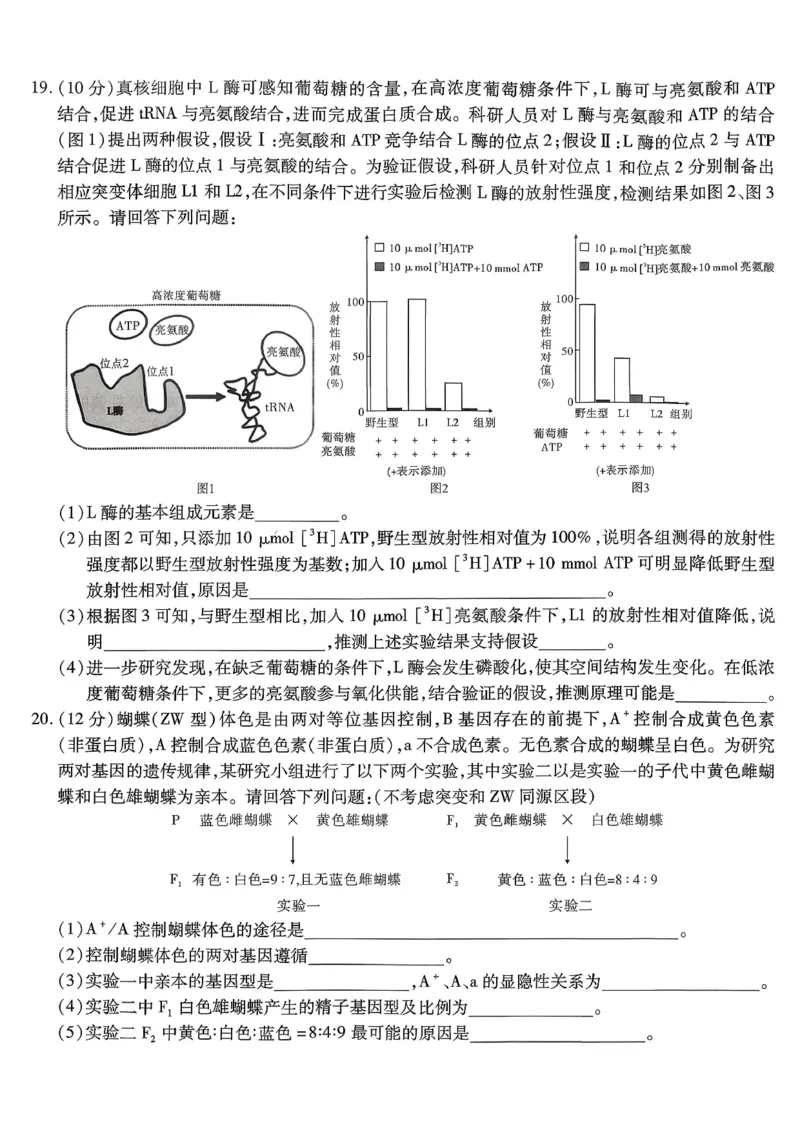 南开中学高2026届高三第三次质量检测生物_251109重庆市南开中学高2026届高三第三次质量检测（全科）
