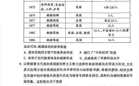 山西省吕梁市2024-2025学年高二第二学期期末调研测试-历史_2025年7月_250707山西省吕梁市2024-2025学年高二下学期期末调研测试（全科）