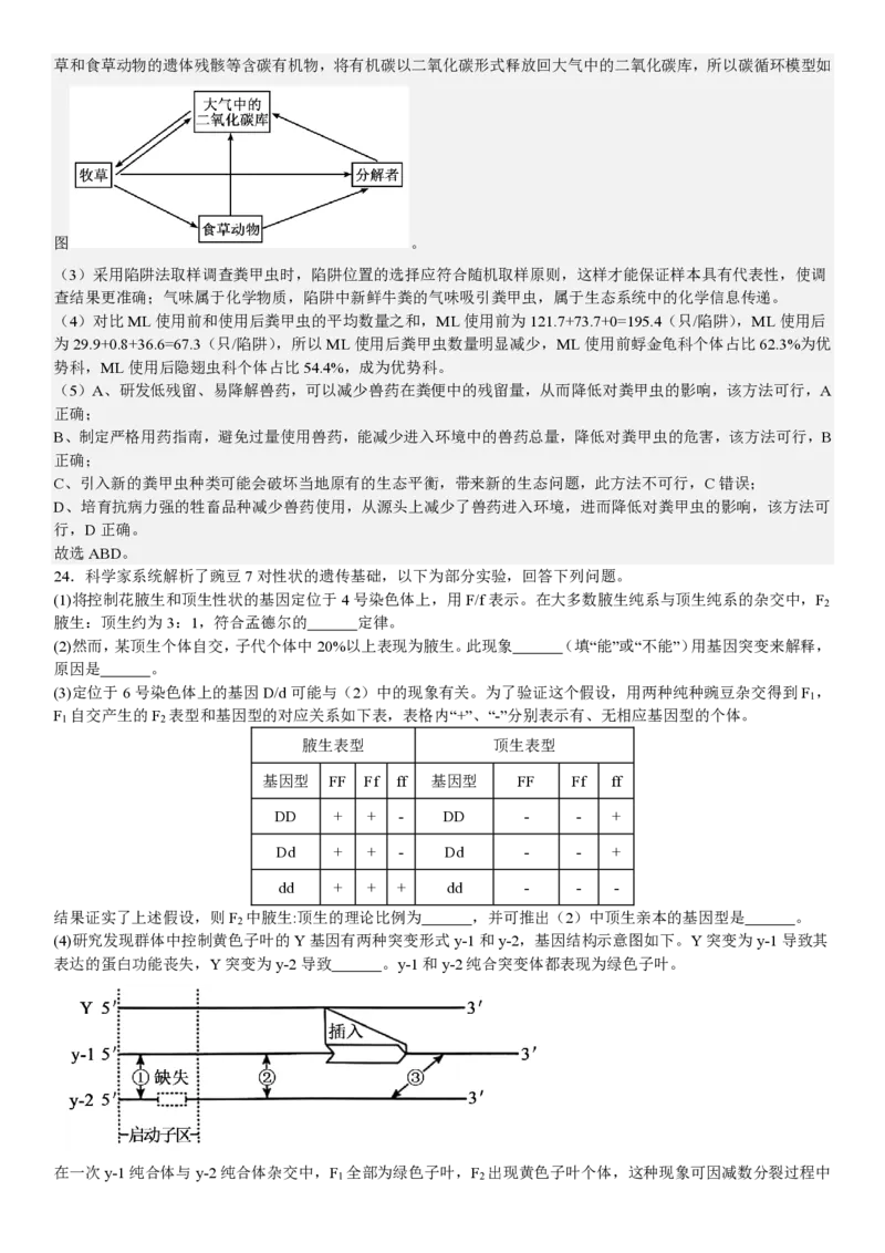 黑、吉、辽、蒙生物-答案_1.高考2025全国各省真题+答案_00.2025各省市高考真题及答案（按省份分类）_24.吉林卷（9科全）_生物