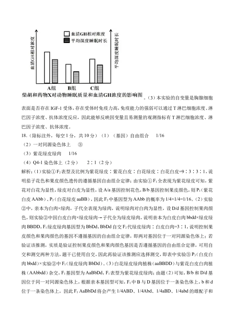 参考答案_2025年6月_2506022025届高考生物学热点核心卷新高考卷_2025届高考生物学热点核心卷新高考卷二（含解析）