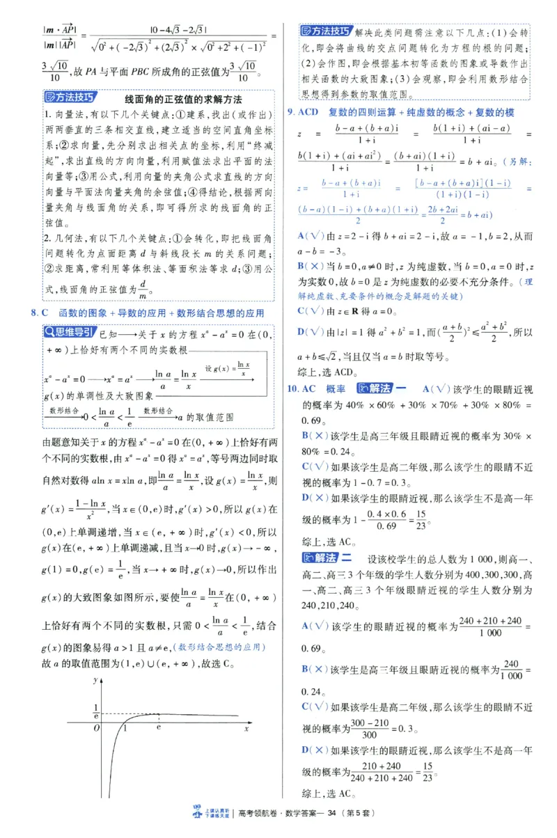 2026版金K卷&middot;百校联盟高考领航卷数学（新高考版）-答案(1)_2511142026版金K卷&middot;百校联盟高考领航卷数学（新高考版）