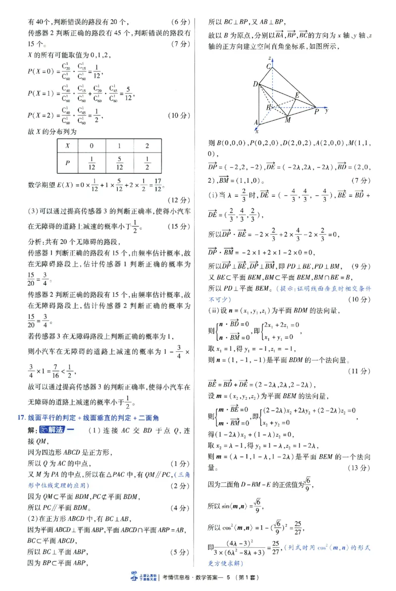 2026版金K卷&middot;百校联盟高考领航卷数学（新高考版）-答案(1)_2511142026版金K卷&middot;百校联盟高考领航卷数学（新高考版）