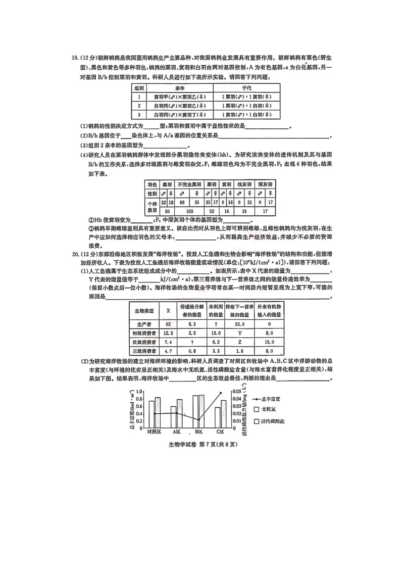 湖南省新高考教学教研联盟2026届高三年级12月联考（长郡二十校联盟）生物_2025年12月_251202湖南省新高考教学教研联盟2026届高三年级12月联考（长郡二十校联盟）（全科）