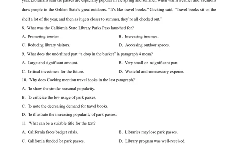 精品解析：广东省江门市2025-2026学年高三上学期11月调研考英语试题（原卷版）_251109广东省江门市2025-2026学年高三上学期11月调研测试（全科）
