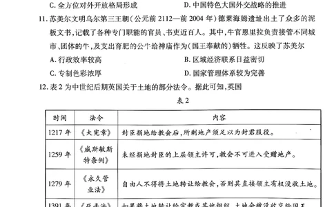历史试卷-潍坊市2026届高三期中阶段性诊断监测_251119山东省潍坊市2025-2026学年高三期中考试阶段性诊断监测（全科）