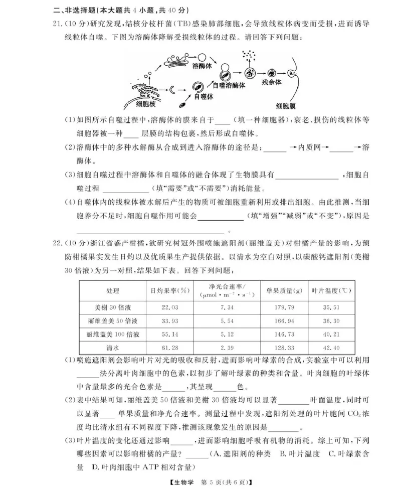 浙江强基6月高一学考----生物_2025年6月_250615浙江强基联盟2025年6月学考模拟考试(1)_浙江省强基联盟学考模拟2024-2025学年高一下学期6月学考模拟生物试题