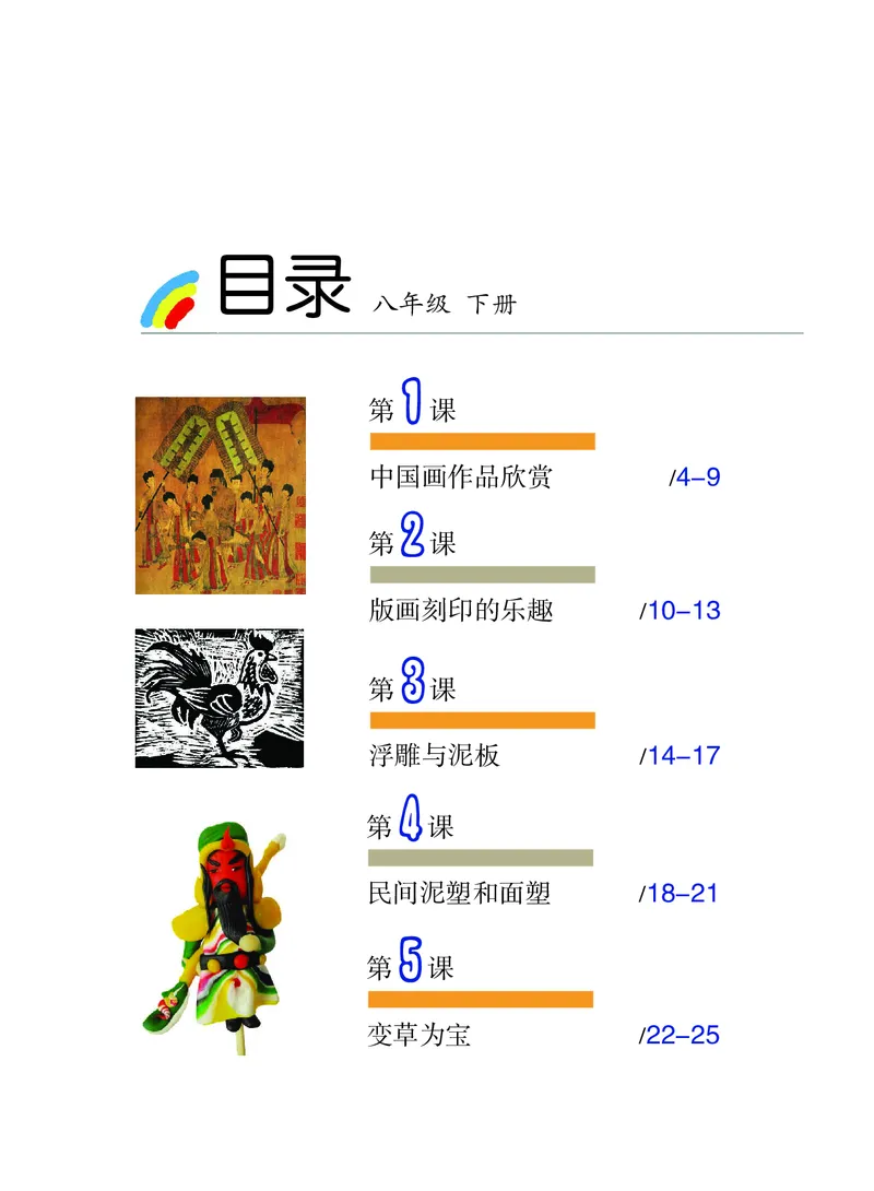 沪教版8年级美术下册高清教材_4-教培资料-26年最新资料-同步更新_初中高中教资_03科三专项（进去保存报考的学科即可）_02科三专项（笔记真题思维导图教学设计版本二）