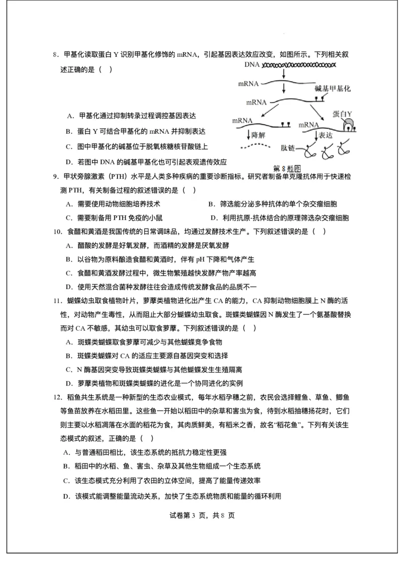 广东省东莞市七校2025-2026学年高三上学期12月期中联考生物试题_2025年12月_251210广东省东莞市七校2025-2026学年高三上学期12月联考（全科）