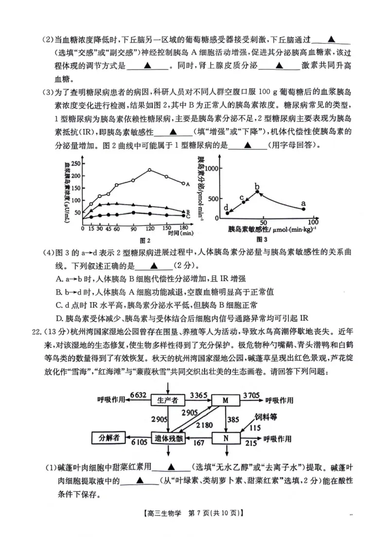 江苏金太阳百校联考2026届高三上学期12月生物试题+答案_2025年12月_251218江苏金太阳百校联考2026届高三上学期12月联考（197C1）（全科）
