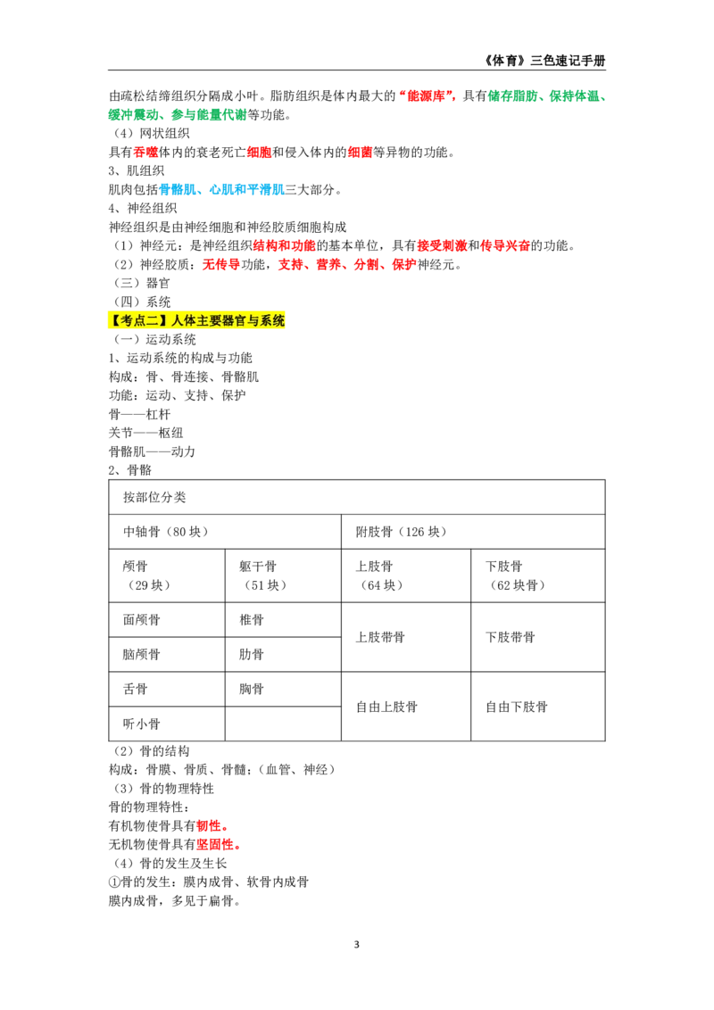 教师资格《（初中）体育与健康》三色速记手册_4-教培资料-26年最新资料-同步更新_初中高中教资_03科三专项（进去保存报考的学科即可）_03科三初高中三色笔记（无水印版）_初中