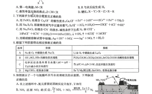 化学_2025年6月_250603九师联盟2025届高三押题信息卷（四）（全科）_九师联盟2025届高三押题信息卷（四）化学试卷（含答案）