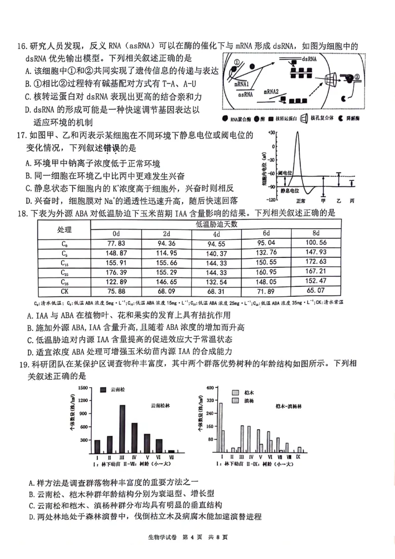 生物+答案江苏省连云港市2025-2026学年高三上学期11月期中考试生物试题_251116江苏省连云港市2025-2026学年高三上学期期中（全科）
