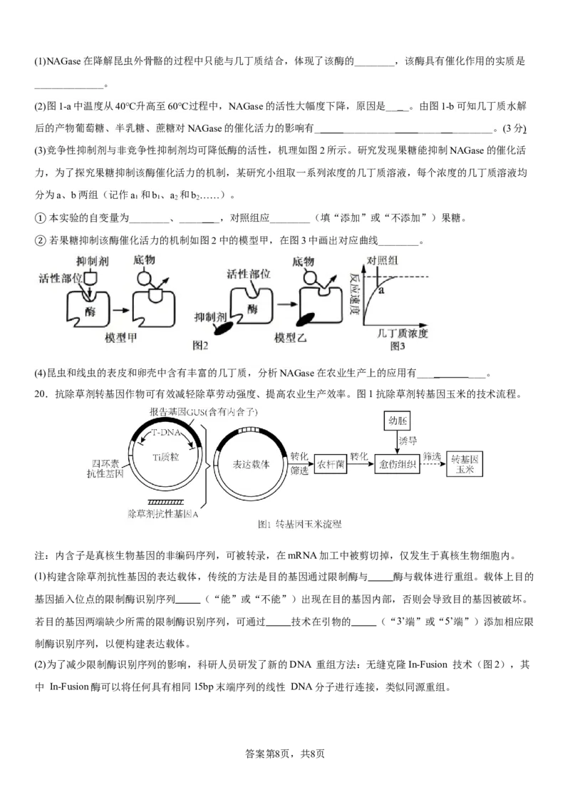 四川省成都市成华区某校2025-2026学年高三上学期12月一诊模拟生物试题_2025年12月_2512162026届四川省成都市成华区列五中学高三上学期12月一诊考前模拟（全科）