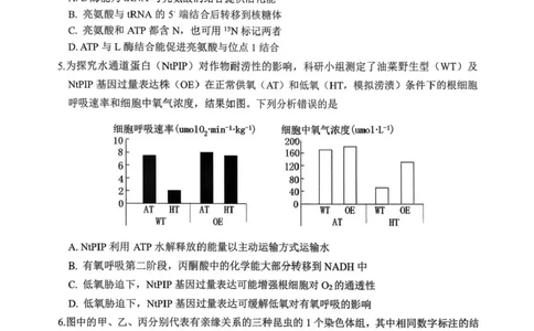 四川省达州市普通高中2026届高三上学期第一次诊断性测试生物试题（含答案）_2025年12月_251217四川省达州市普通高中2026届高三上学期第一次诊断性测试（全科）