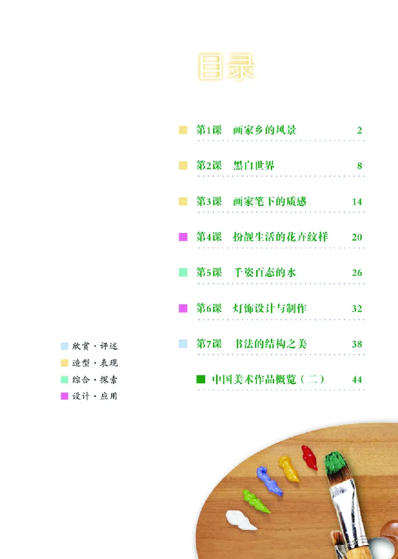 湘美版7年级美术下册高清教材_4-教培资料-26年最新资料-同步更新_初中高中教资_03科三专项（进去保存报考的学科即可）_02科三专项（笔记真题思维导图教学设计版本二）