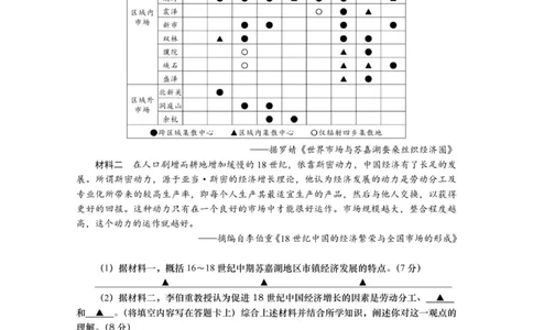 江苏省如皋市2025-2026学年度高三年级第一学期教学质量调研（二）历史试题_2025年12月_251218江苏南通市如皋市2026届高三上学期教学质量调研（二）（全科）
