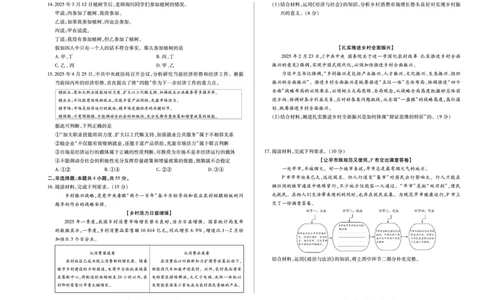 思想政治高二下期末A3_2025年6月_250621河南省天一大联考2024-2025学年高二下学期6月摸底考试（全科）_政治-河南省天一大联考2024-2025学年高二下学期6月摸底考试