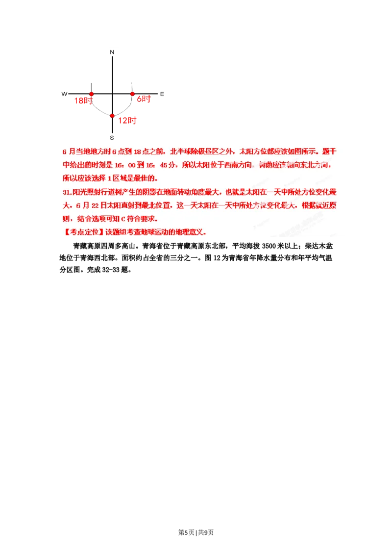 2012年高考地理试卷（安徽）（解析卷）_1.高考2025全国各省真题+答案_01.2008-2024全国高考真题（按省份分类）_1.安徽_2012-2024&middot;（安徽）地理高考真题