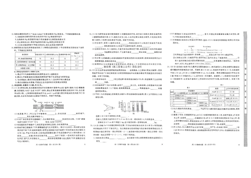 河南省新未来2025～2026学年高三年级12月质量检测生物_2025年12月_251220河南省新未来2025～2026学年高三年级12月质量检测（全科）