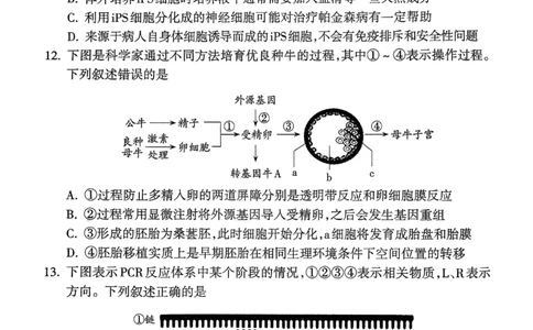 山西省吕梁市2024-2025学年高二下学期期末调研测试生物试题（含答案）_2025年7月_250707山西省吕梁市2024-2025学年高二下学期期末调研测试（全科）