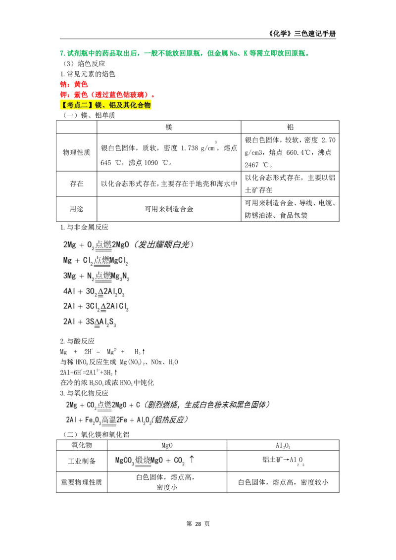 教师资格《（初中）化学》三色速记手册_4-教培资料-26年最新资料-同步更新_初中高中教资_03科三专项（进去保存报考的学科即可）_03科三初高中三色笔记（无水印版）_初中