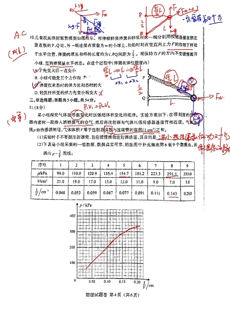 九省江西物理答案（网友版）_九省联考更新中_江西（物地）_九省联考物理（江西）（含答案）