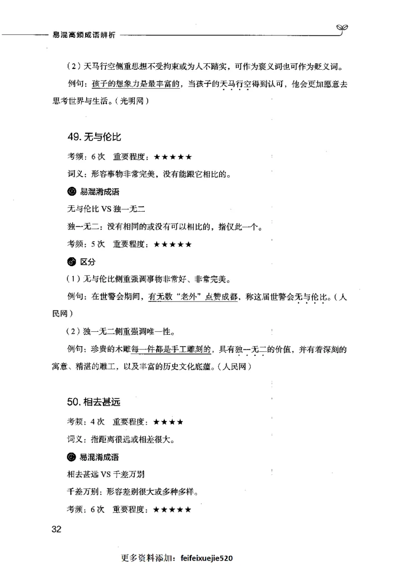 易混高频成语辨析_26吉林考备考资料包_04行测资料包（笔记图推导图等）_23易混高频成语100组