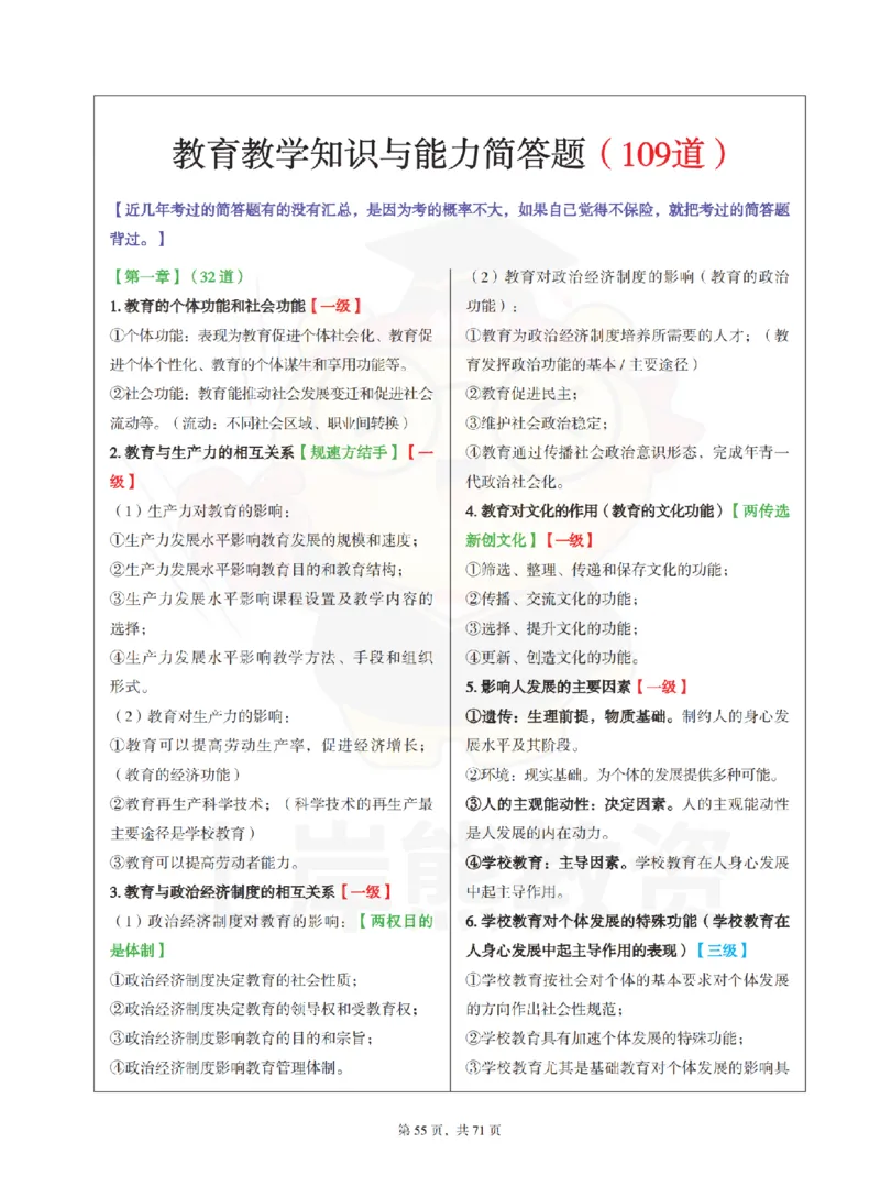 小学教育教学知识与能力学霸笔记-上岸熊_4-教培资料-26年最新资料-同步更新_科一科二电子资料合集中小幼（笔记真题知识点汇总等）文件多，按需保存_04上岸熊合集