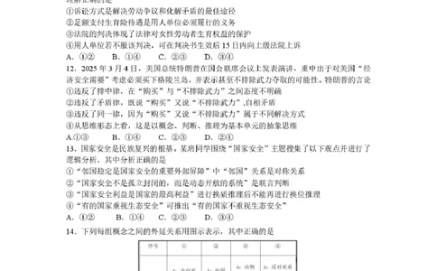 广东省湛江市2024-2025学年高二下学期期末调研测试考试政治试卷（含答案）_2025年7月_250710广东省湛江市2024-2025学年高二下学期期末调研测试考试（全科）