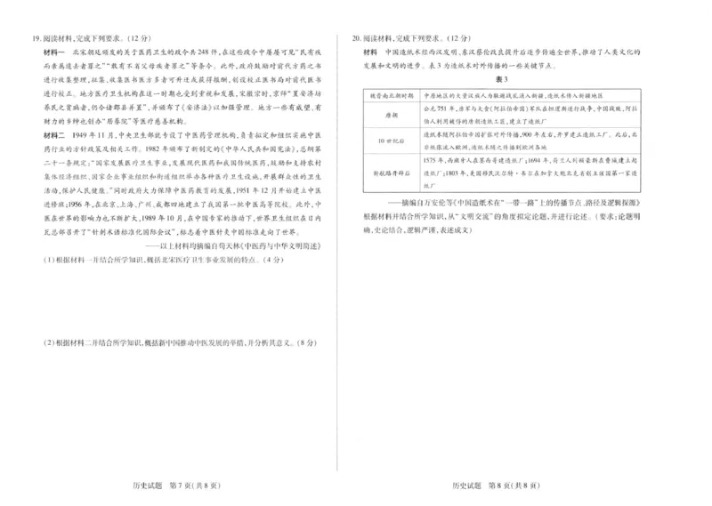 河南天一大联考2025年高二下学期期末学业质量监测历史试题_2025年6月_250613河南天一大联考2025年高二下学期期末学业质量监测(1)