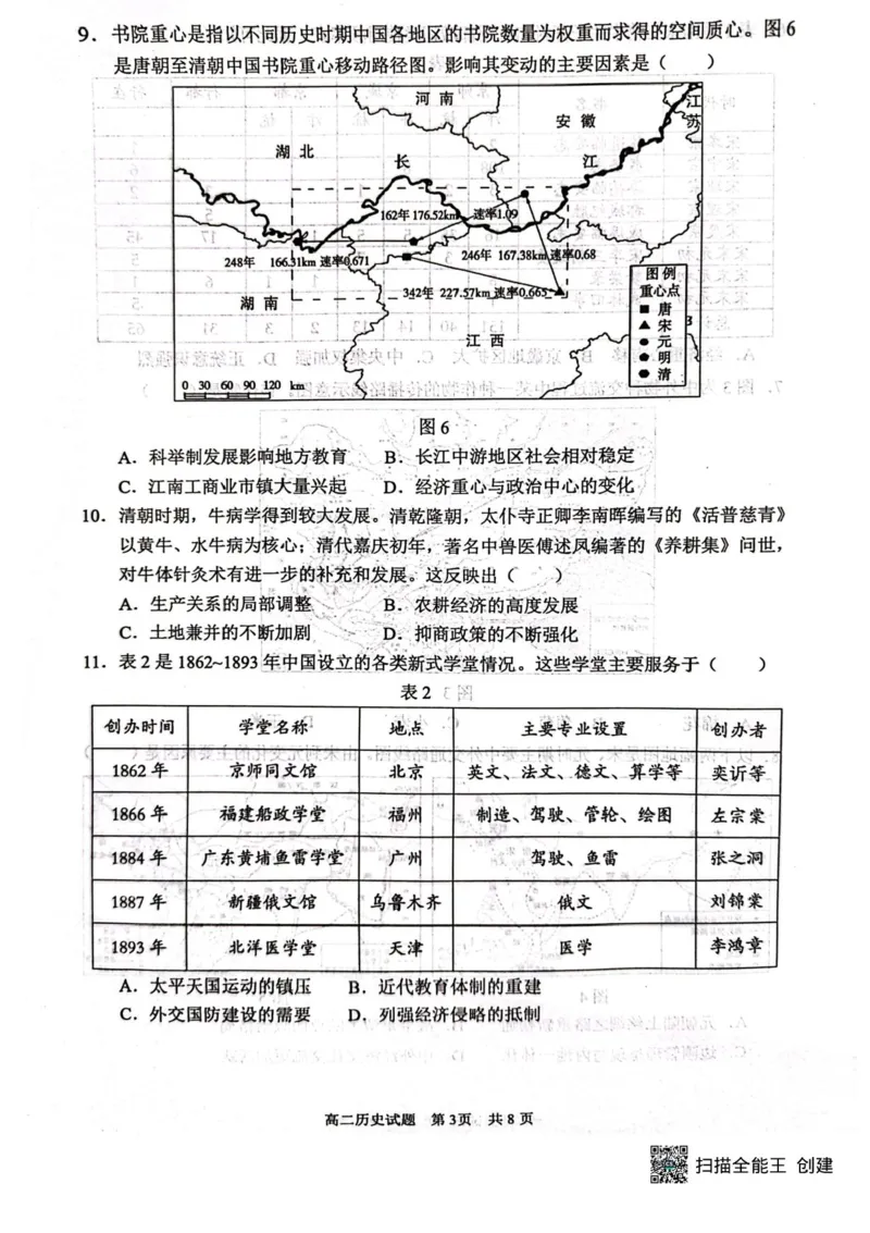 山东省东营市2024-2025学年高二下学期期末质量监测历史试卷（含答案）_2025年7月_250710山东省东营市2024-2025学年高二下学期期末质量监测（全科）