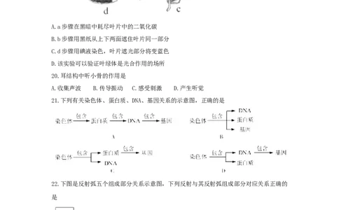 福建省2018年中考生物真题试题（含答案）_中考真题_8.生物中考真题2015-2024年_2018年全国中考生物141份
