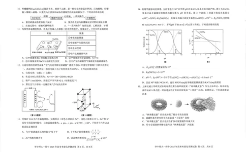 湖北省华中师大一附中2025年高考学科核心素养卷化学_2025年6月_2506042025届湖北省武汉市华中师范大学第一附属中学高三下学期核心素养卷（全科）