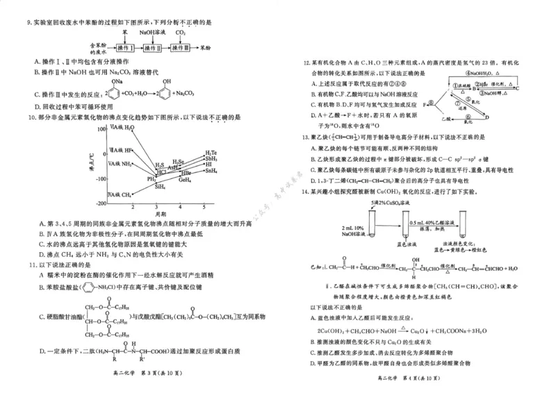 北京市东城区2024-2025学年度高二第二学期期末统一检测化学试卷（含答案）_2025年7月_250728北京市东城区2024-2025学年高二下学期期末考试（全科）