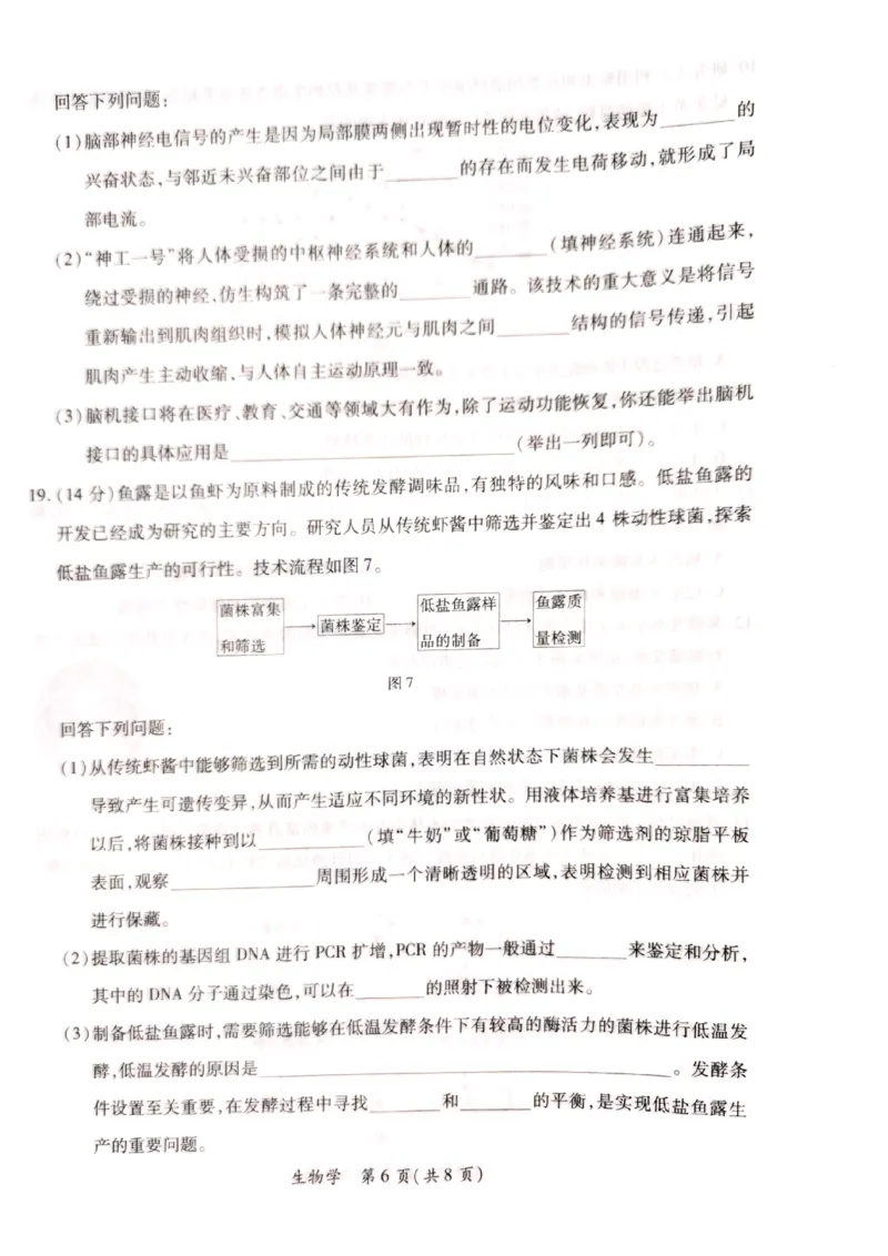 a57fe63964a8b0ca52a68f54daefed26_2024届广东省茂名市高三年级第一次综合测试（茂名一模）_广东省茂名市2024届高三年级第一次综合测试（茂名一模）生物_生物