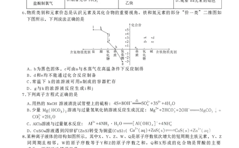 云南民族大学附属高级中学2026届高三联考卷（四）化学+答案_2025年12月_251220云南民族大学附属高级中学2026届高三联考卷（四）（全科）