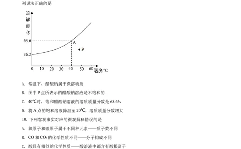 精品解析：2022年四川省内江市中考化学真题（原卷版）_中考真题_5.化学中考真题2015-2024年_2022年中考化学真题（127份）14