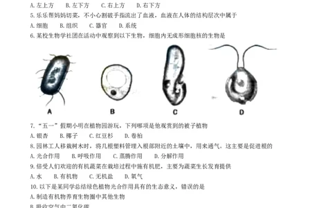 湖南省长沙市2017年中考生物真题试题（含答案）_中考真题_8.生物中考真题2015-2024年_2017年全国中考生物124份