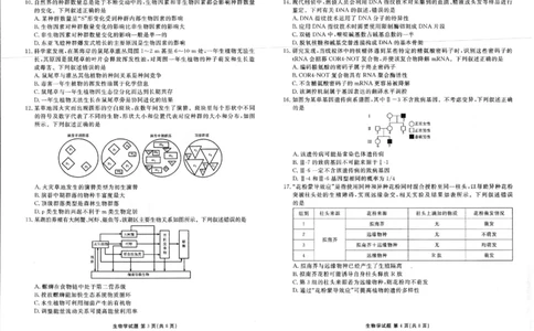 2025年春季学期高二年级学业水平检测试卷生物_2025年7月_250717云南省衡水金卷2025年春季学期高二年级学业水平检测试卷（全科）