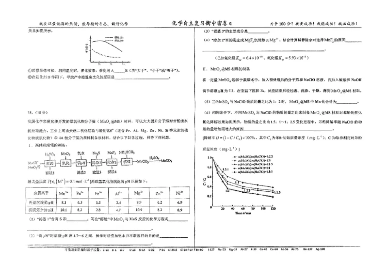化学四轮冲刺终极押题卷_2025年6月_250605河北省衡水中学2025届高三6月押题密卷