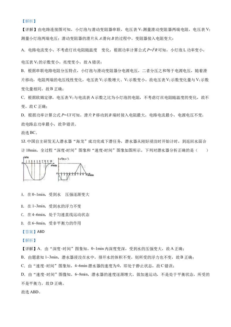 精品解析：2020年内蒙古通辽市中考物理试题（解析版）_中考真题_4.物理中考真题2015-2024年_2020中考物理真题110份_2020年中考真题精品解析物理（内蒙古通辽卷）精编word版