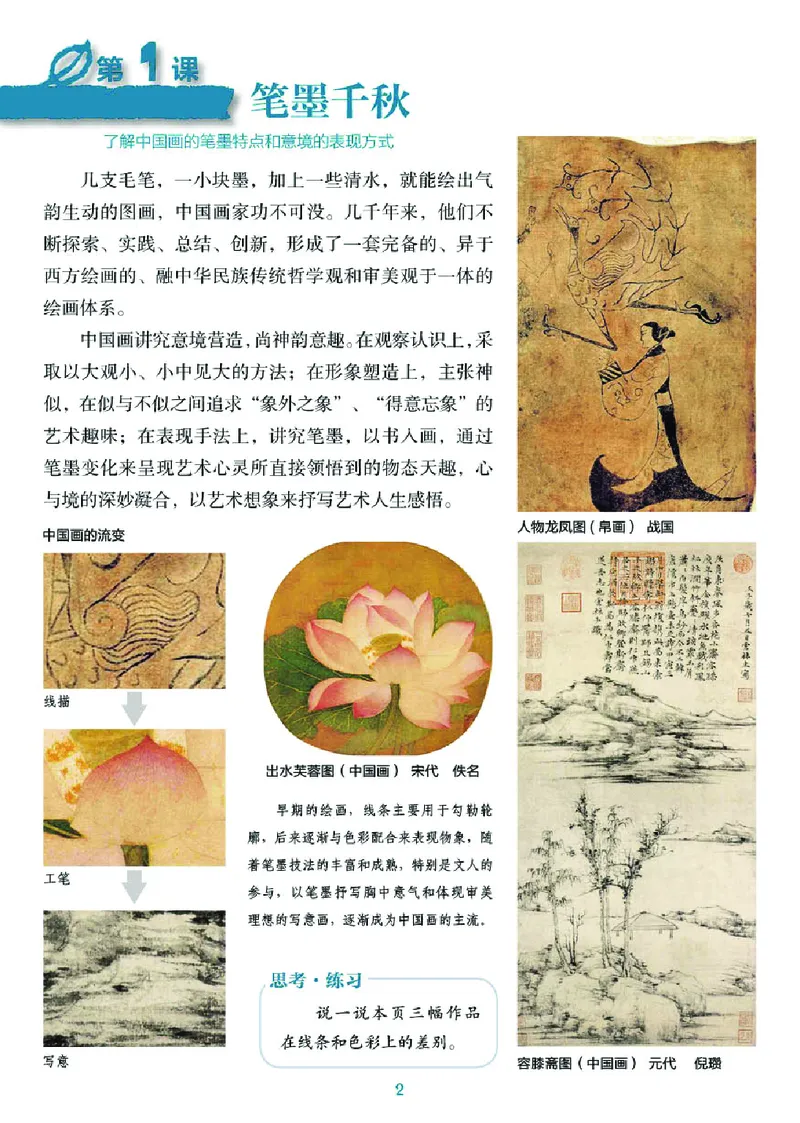 湘美版8年级美术上册高清教材_4-教培资料-26年最新资料-同步更新_初中高中教资_03科三专项（进去保存报考的学科即可）_02科三专项（笔记真题思维导图教学设计版本二）