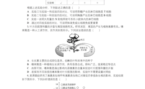 湖北省孝感市部分高中联考2024-2025学年高二下学期7月期末生物试题_2025年7月_250704湖北省孝感市部分高中2024-2025学年高二下学期7月期末联考（全科）