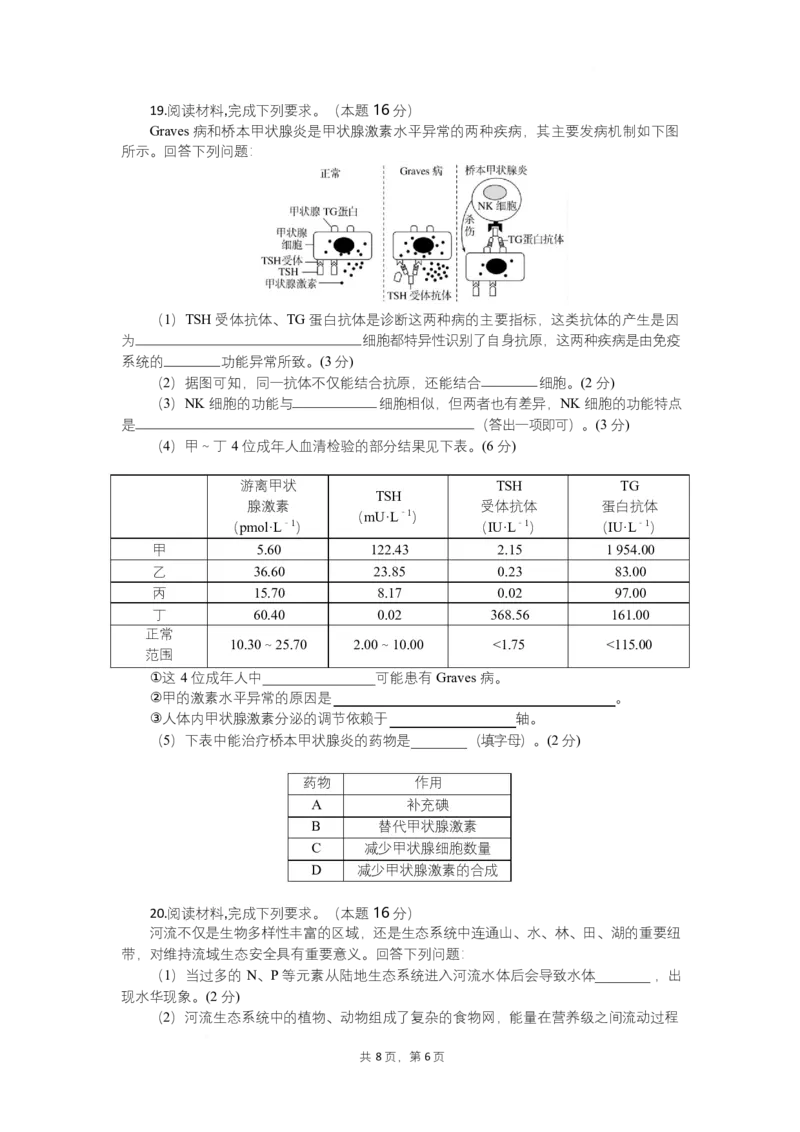 湖北省孝感市部分高中联考2024-2025学年高二下学期7月期末生物试题_2025年7月_250704湖北省孝感市部分高中2024-2025学年高二下学期7月期末联考（全科）