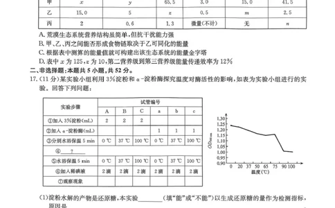 2024-2025学年高三下学期5月押题信息卷（三）生物试卷+答案_2025年6月_250602九师联盟2025届高三押题信息卷（三）（全科）
